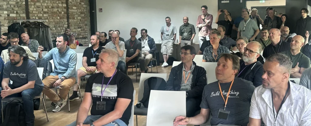 Il pubblico del dotfmp di Berlino seduto in sala