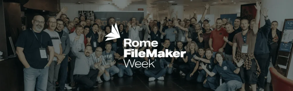 Foto di gruppo dei partecipanti alla Rome FileMaker Week